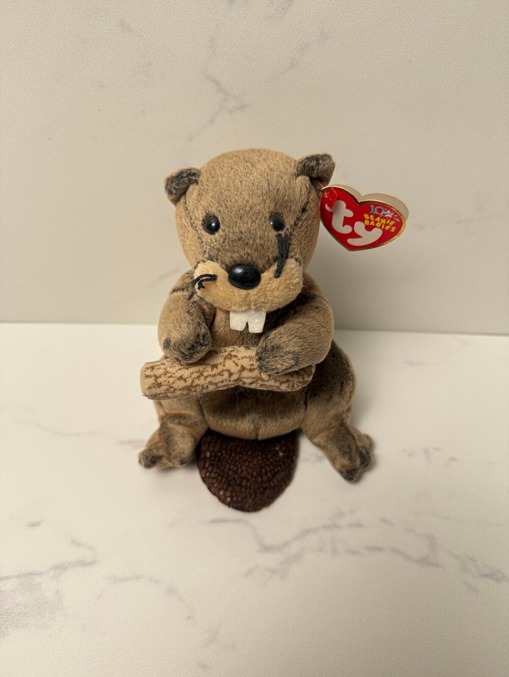Ty Lumberjack Beanie Baby Plush Brown Vintage 90s VTG - F1-4
